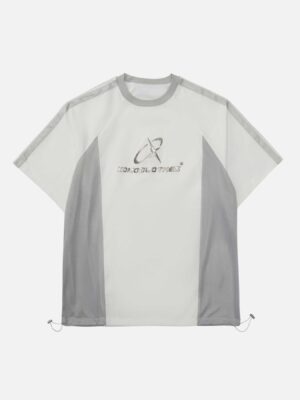 Paneled Print T-shirt -1586