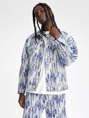 Jacquards Straight Trucker Jacket -1013