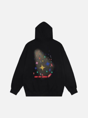 Star Letter Hooded Sweatshirt