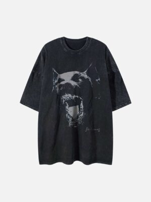 Doberman Print Washed T-shirt