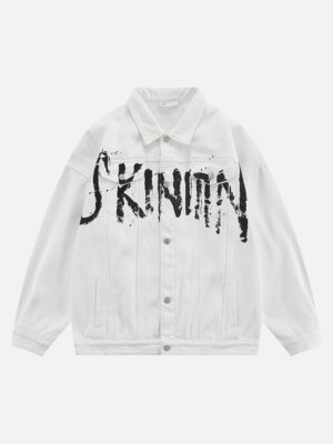 American Street Personality Loose Vintage Lapel Denim Jacket